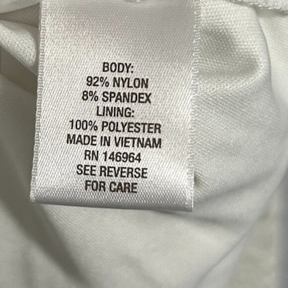 Dress Barn Ivory Lace Overlay Shark Bite Hem Tank Dress Women's Size M - Picture 11 of 11